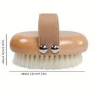 Zenora 2pcs Natural Wooden Bath Brush Set