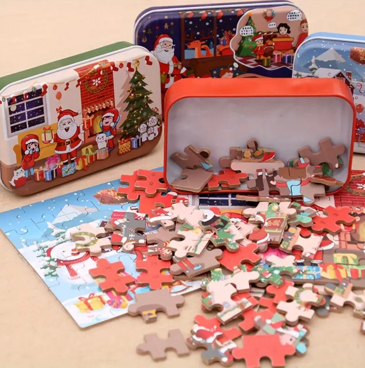 Zenora Christmas Wooden Santa Puzzle