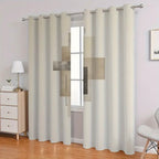 Zenora 2D Flat Abstract Geometric Velvet-Feel Curtain Set