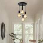 Zenora Black Modern 4-Light Iron Branch Chandelier