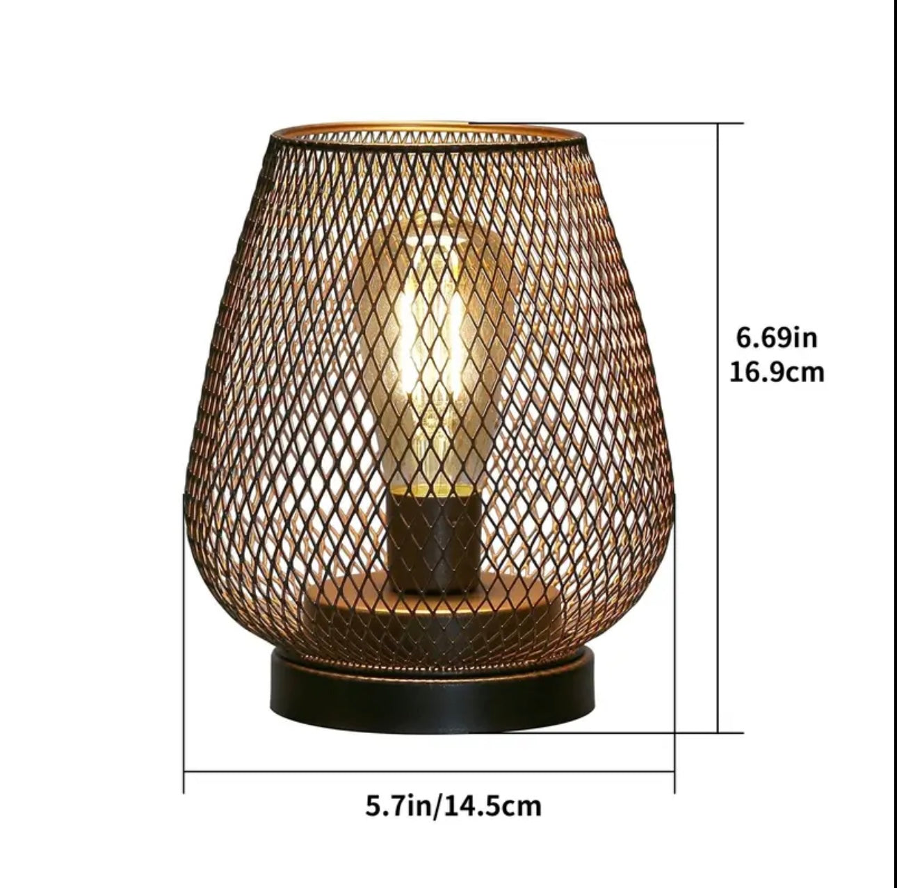 Zenora Metal Cage LED Lantern