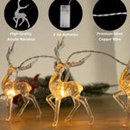 Zenora 3D Reindeer LED Christmas String Lights (Battery Operated)
