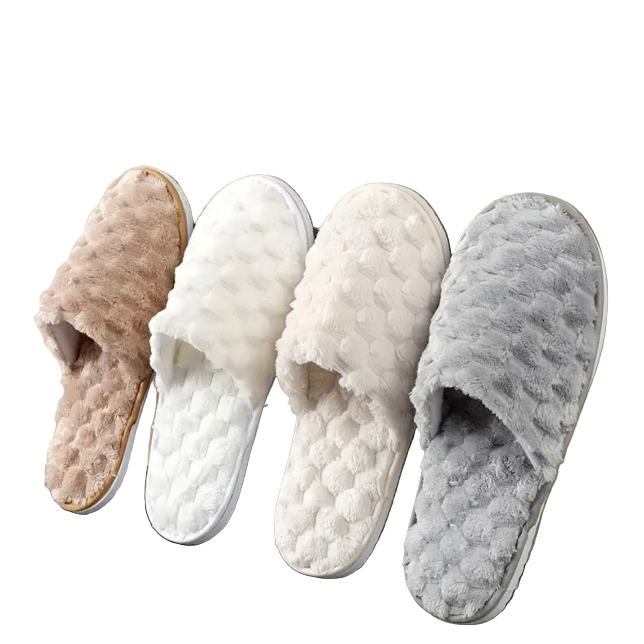 Zenora 5 Pairs Plush Series Indoor Slippers Set