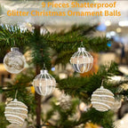 Zenora Gold Christmas Ball Ornament Set