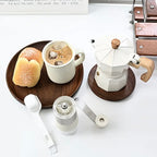 Zenora Hand-Crank Coffee Grinder & Moka Pot Set