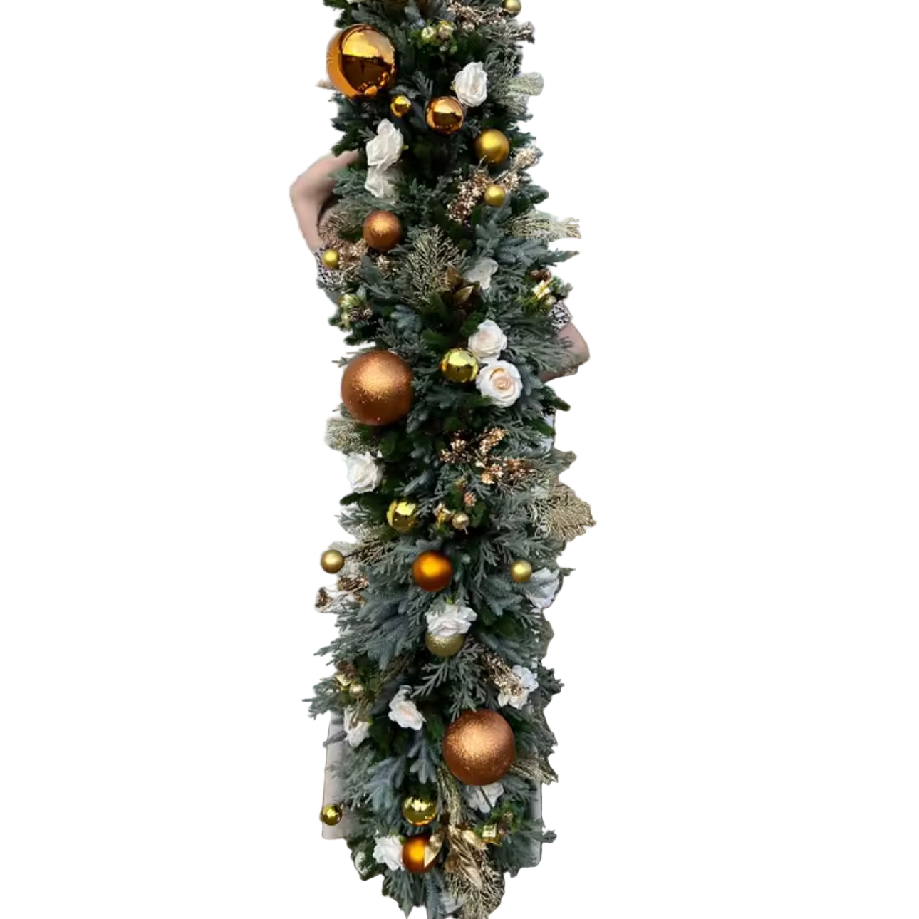 Zenora Uflower 200cm Artificial Christmas Flower Row Decoration
