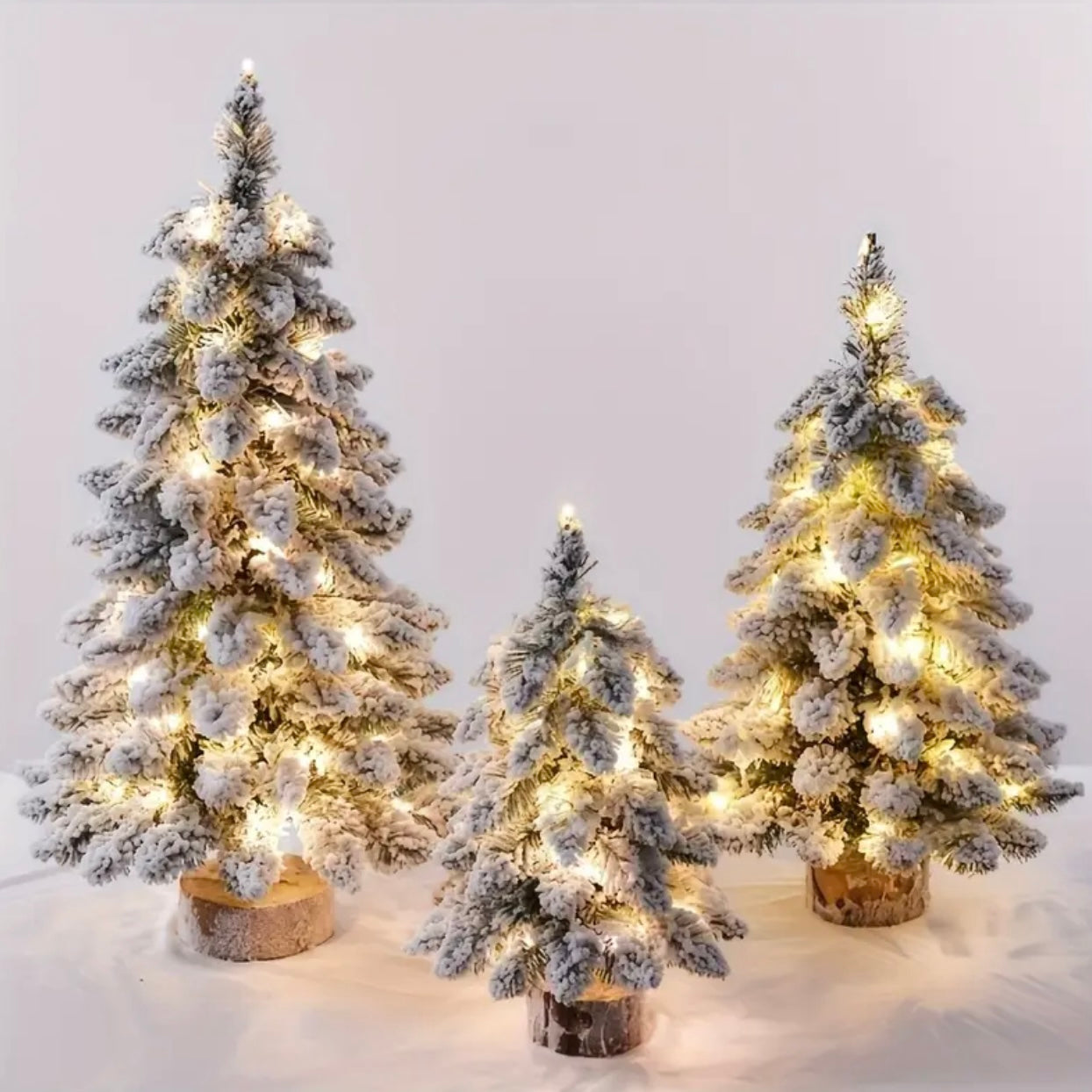 Zenora Full-Lit Artificial Snow-Covered Christmas Tree