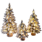 Zenora Full-Lit Artificial Snow-Covered Christmas Tree