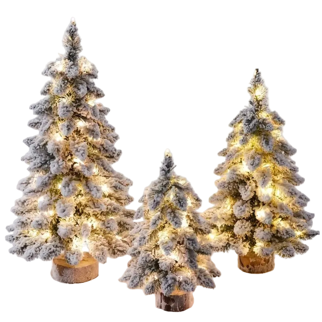 Zenora Full-Lit Artificial Snow-Covered Christmas Tree