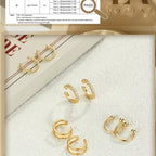 Aurora Gold Plated Adjustable Ear Cuff Set