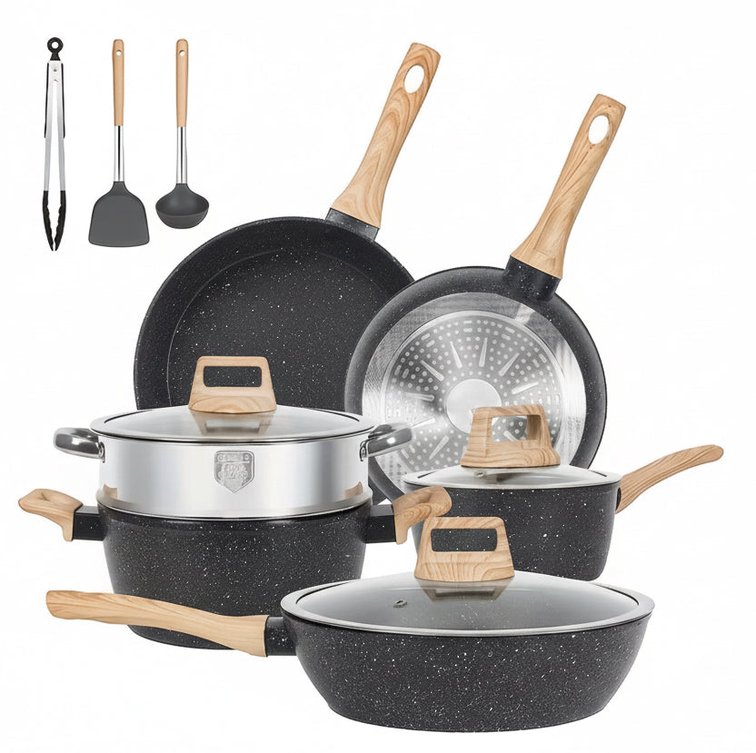 Zenora 12-Piece Granite Cookware Set