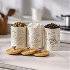 Zenora 3-Piece Bamboo Storage Jar Set