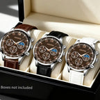 3pcs Men’s Quartz Watch Set