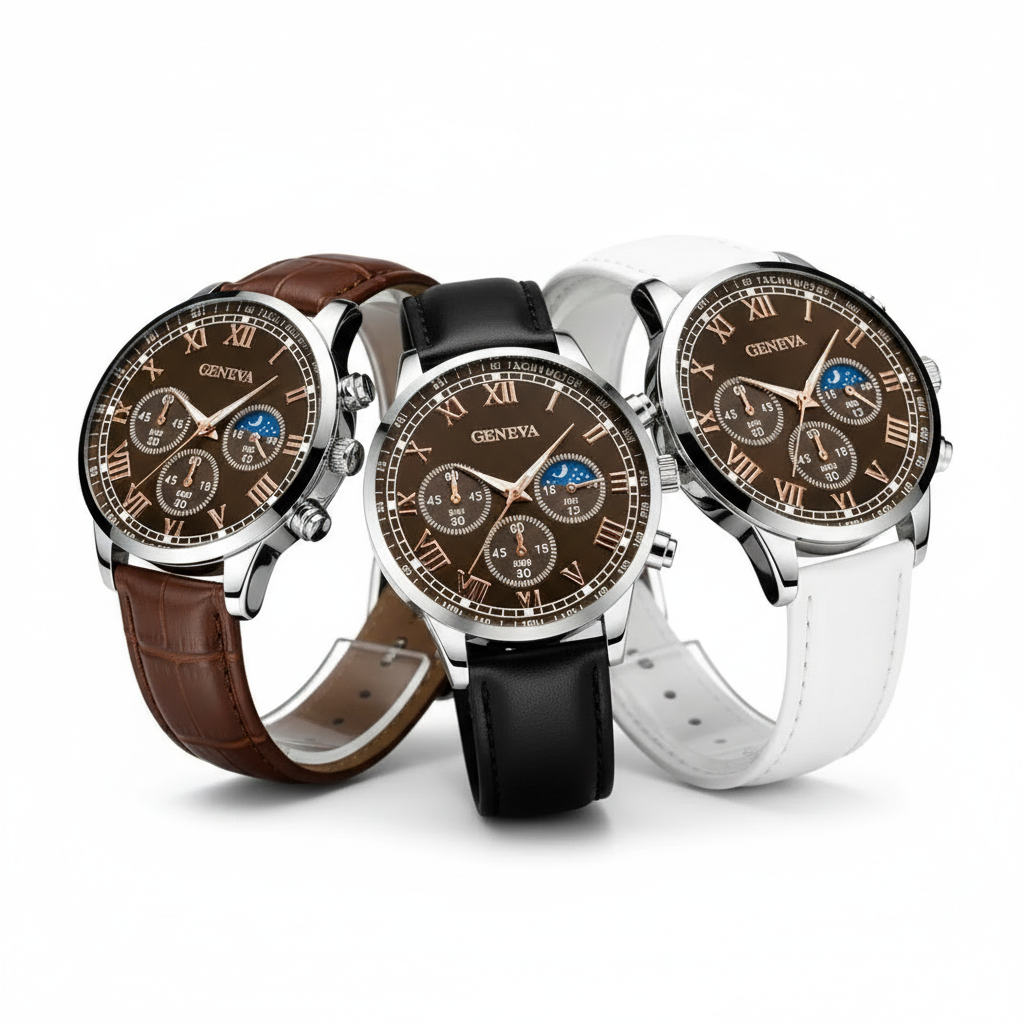 3pcs Men’s Quartz Watch Set