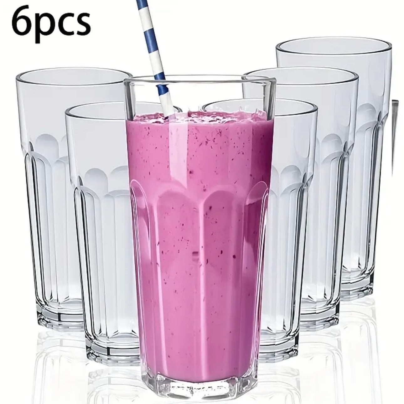 Zenora 6pcs Vintage Highball Glassware Set