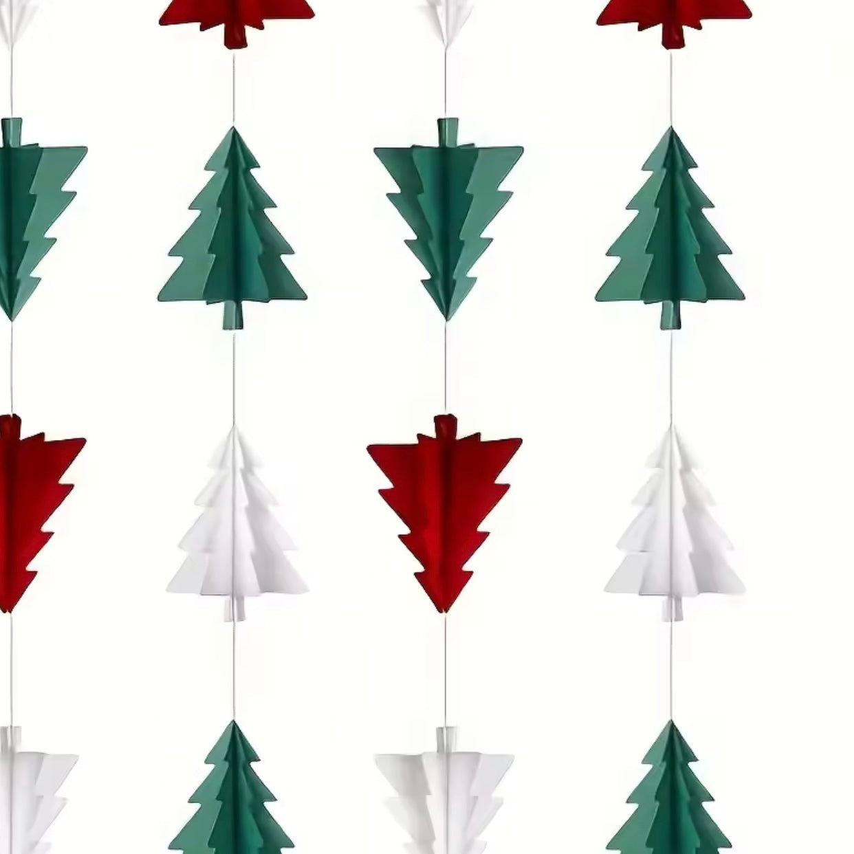 Zenora 3D Christmas Tree Paper Tassel Garland