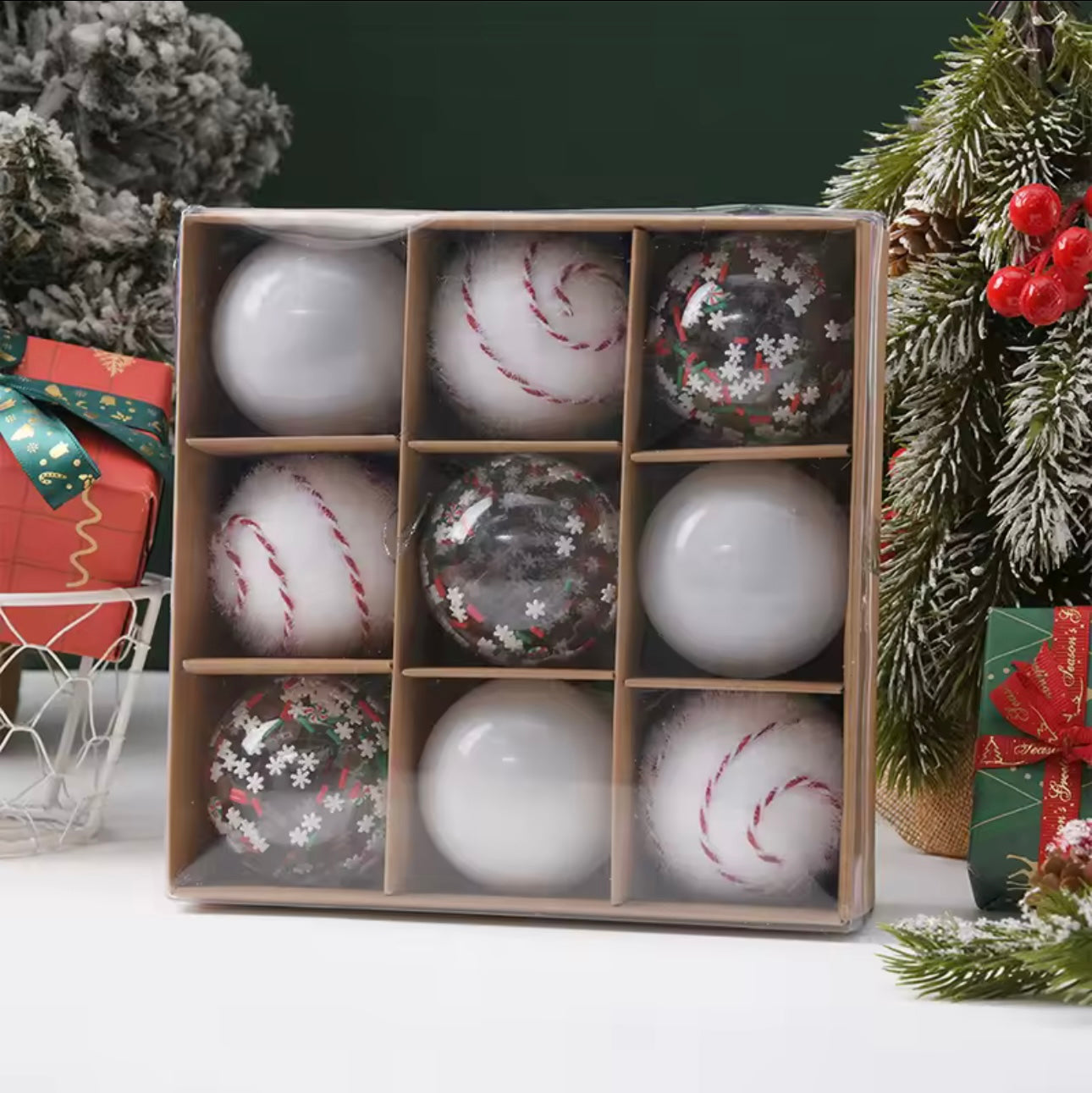 Zenora Gold Christmas Ball Ornament Set