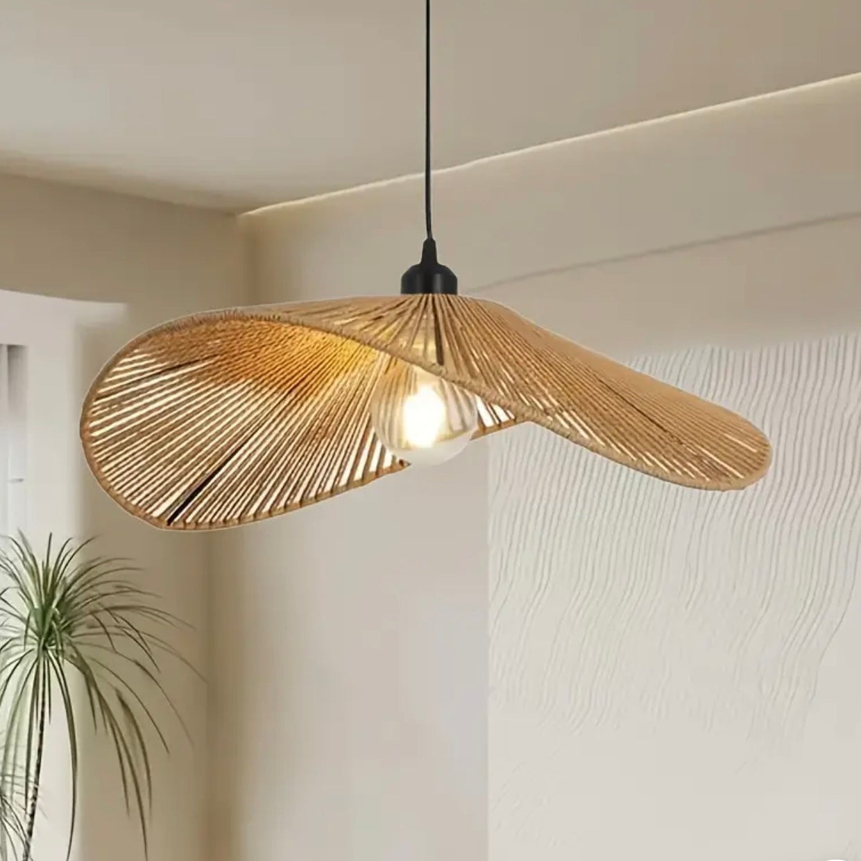 Zenora Rustic Vintage Woven Chandelier