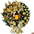 Zenora 45cm Golden Christmas Wreath with Lights