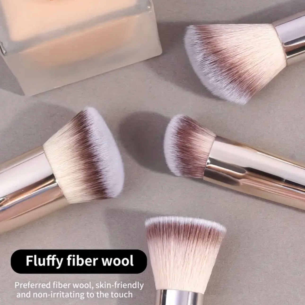 Zenora MAANGE 7pcs Makeup Brush & 12pcs Puff Set with Felt Bag