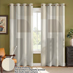 Zenora 2-Piece Modern Geometric Blackout Curtains