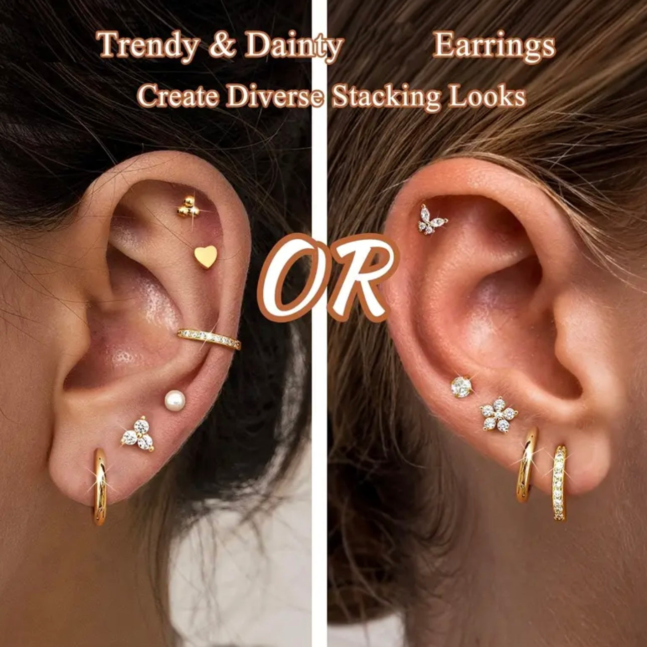 12 Pairs Unisex 316L Stainless Steel Earring Set