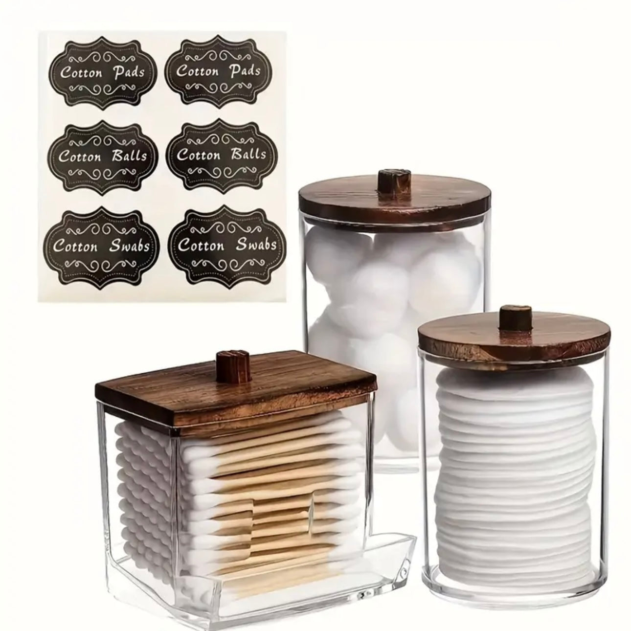 Zenora 3pcs Clear Bathroom Canister Set