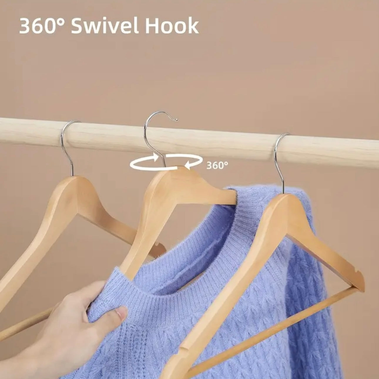 Zenora 22-Pack Premium Wood Suit Hangers