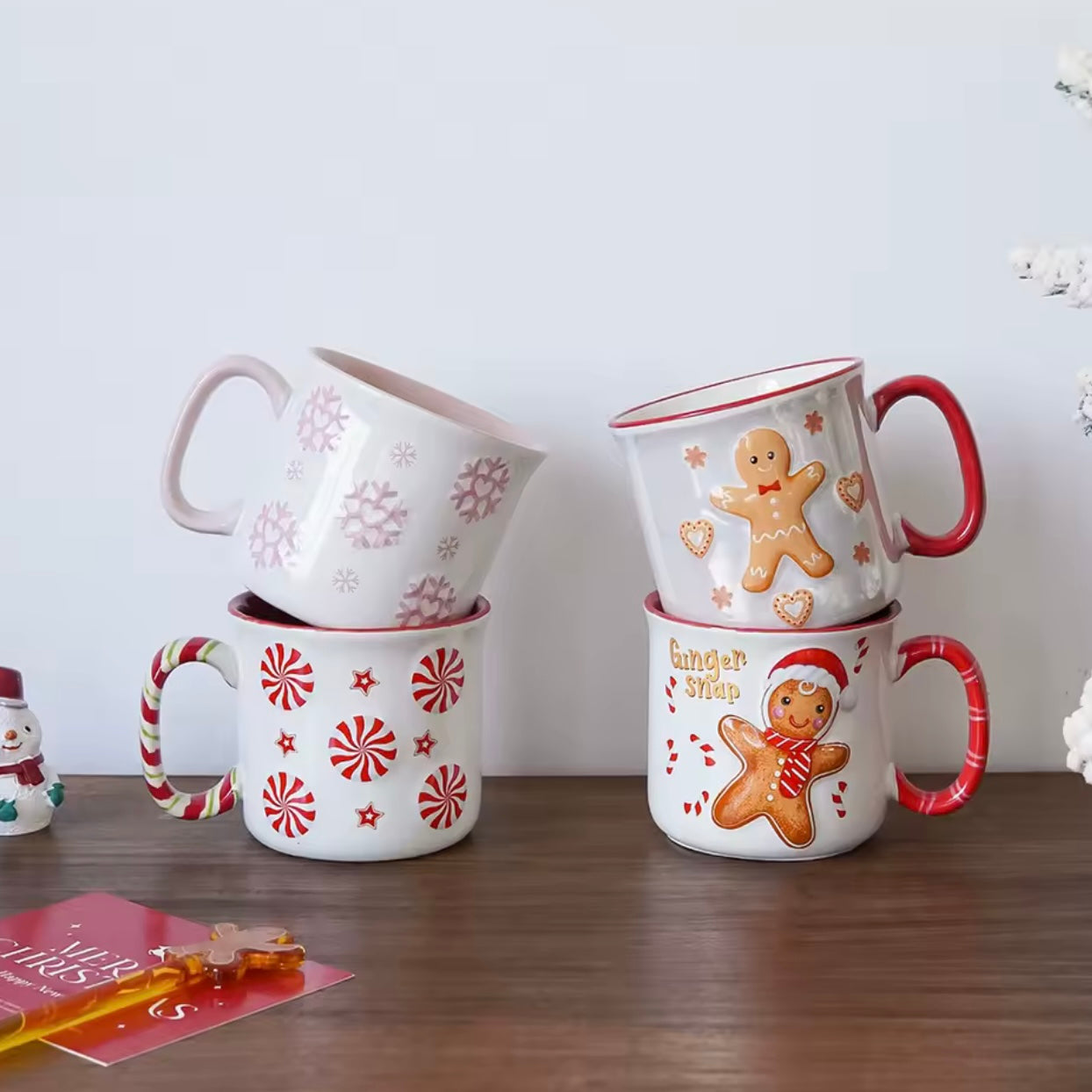 Zenora Christmas Gingerbread Man Ceramic Mug