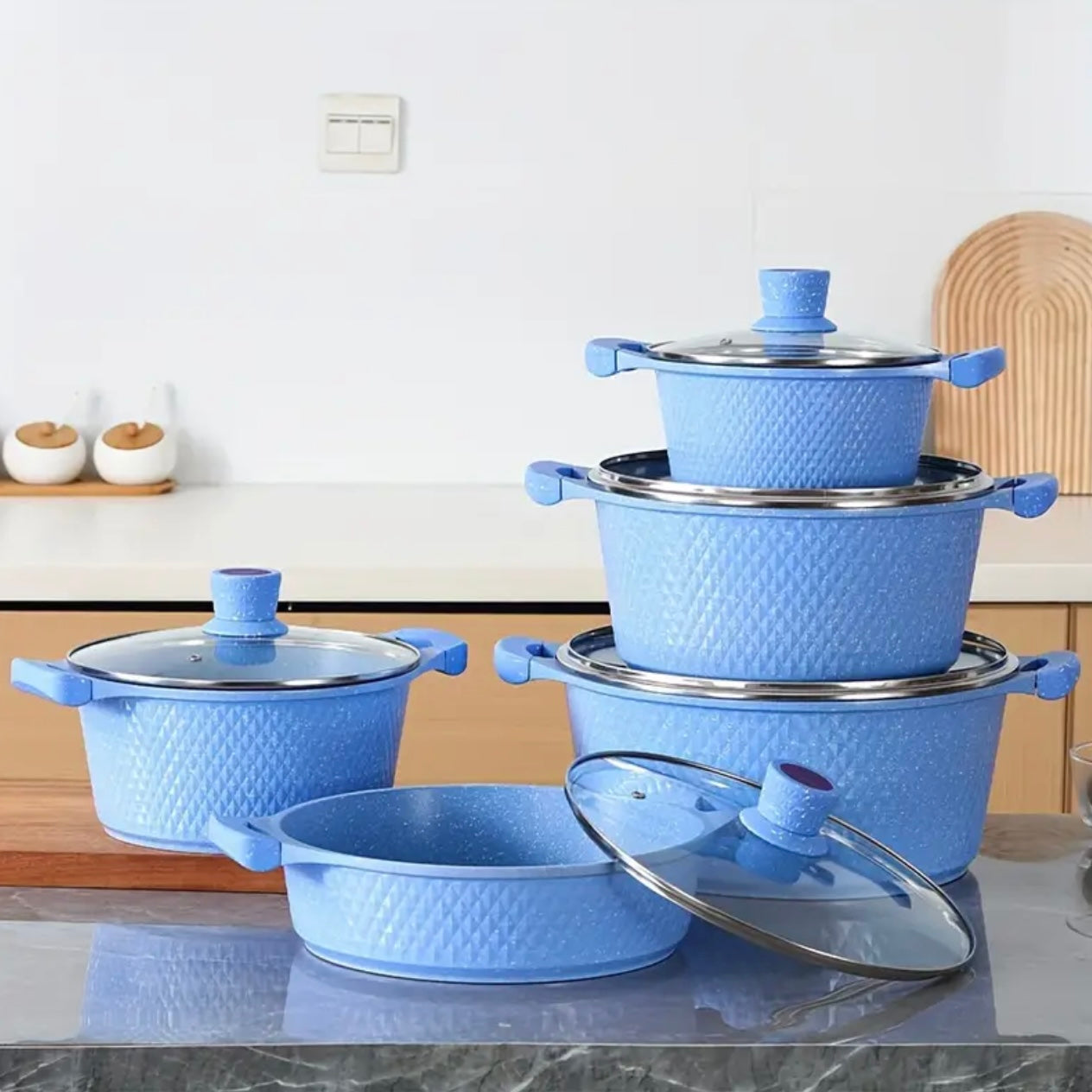 Zenora Multi-Piece Maifanstone Coating Soup Pot Set