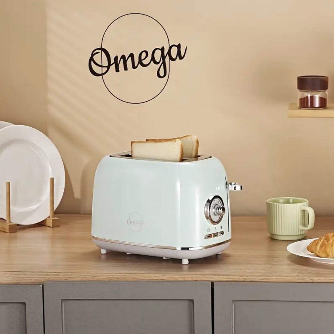 Omega Vintage 900W 2-Slice Toaster