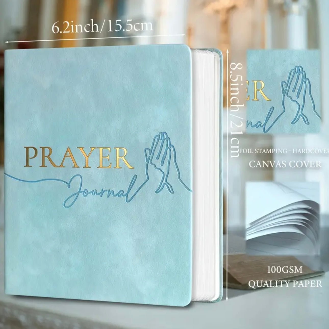 Faux Leather Daily Prayer & Gratitude Journal – Faith-Based Devotional Planner & Spiritual Reflection Notebook | Christian Prayer Book & Thoughtful Gift for Believers