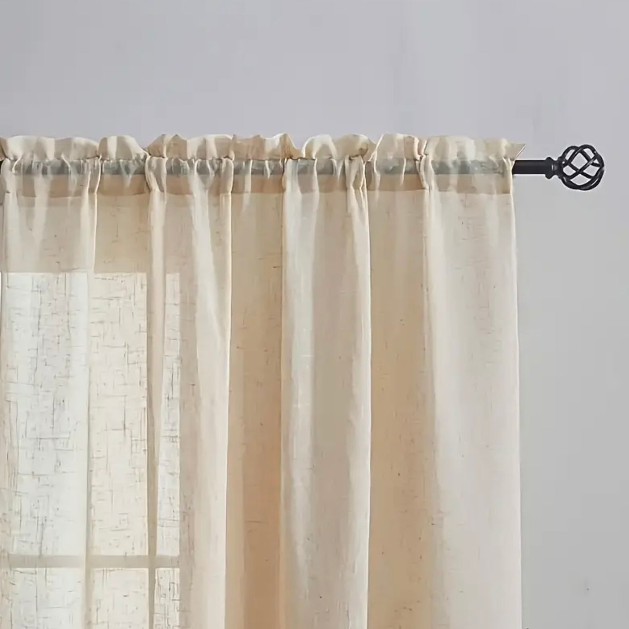 Zenora Japanese-Style Imitation Linen Window Screen Set
