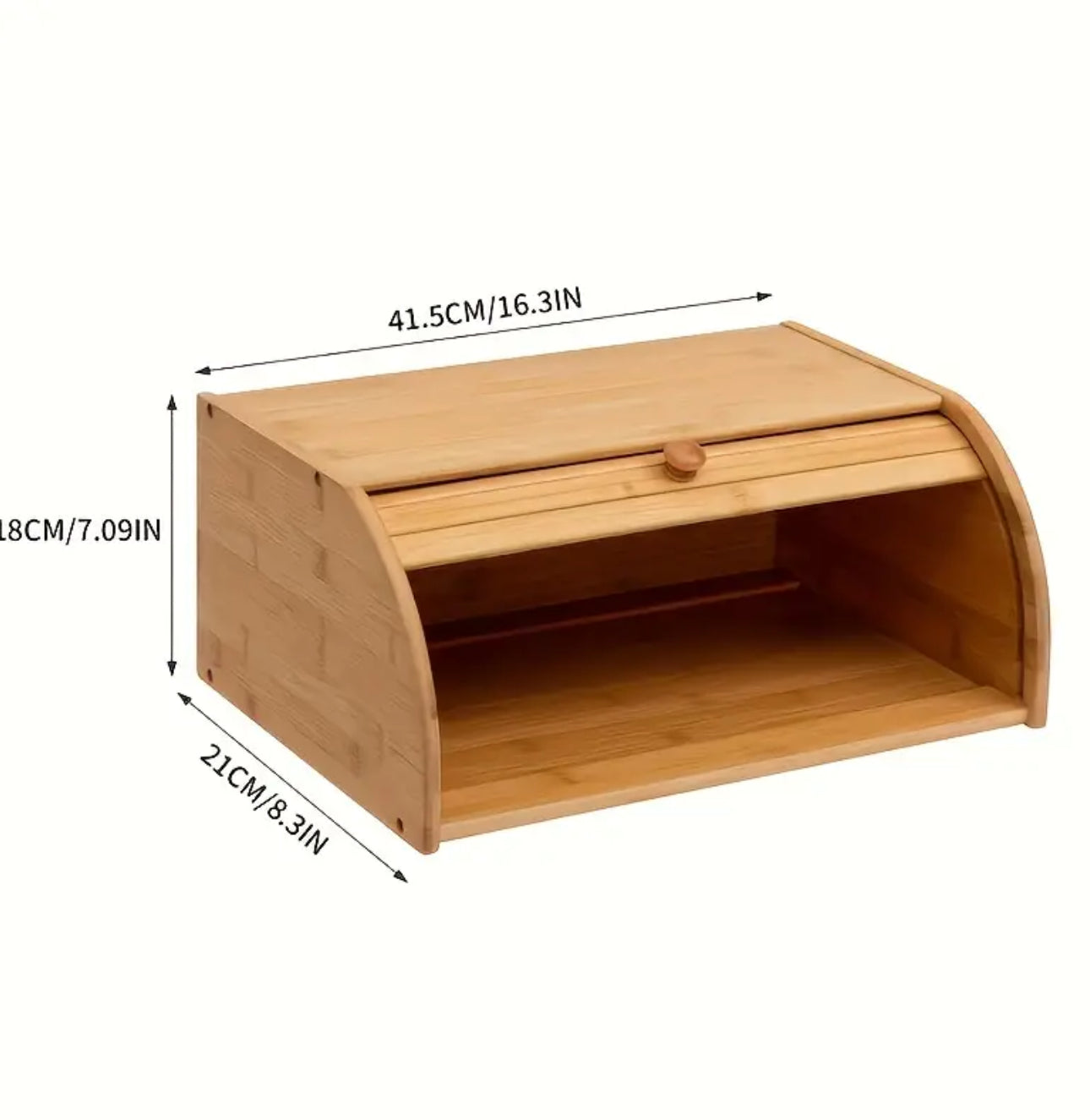 Zenora Bamboo Bread Box – Large Capacity Moisture-Proof Storage