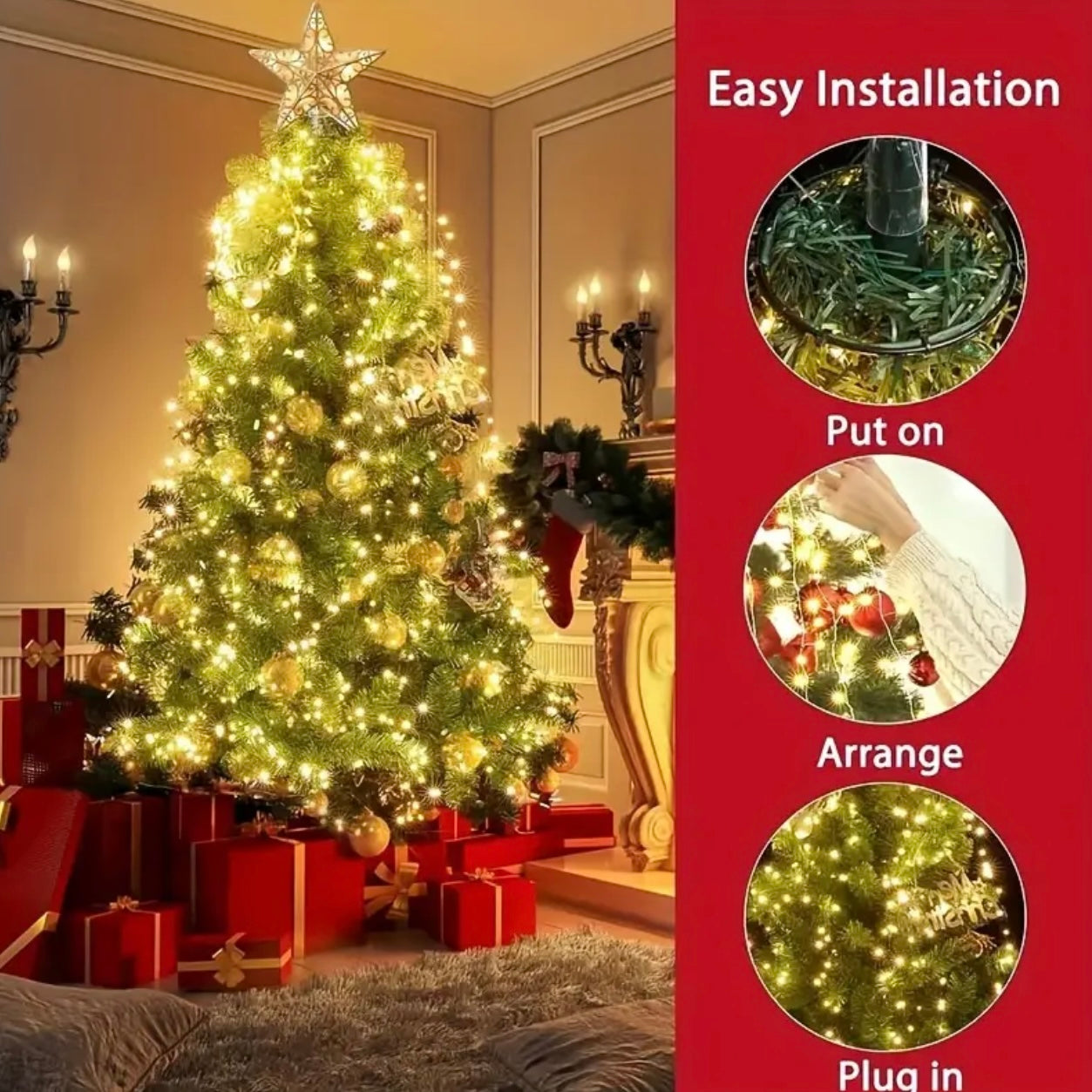 Zenora Christmas Tree Lights – 8 Lighting Modes