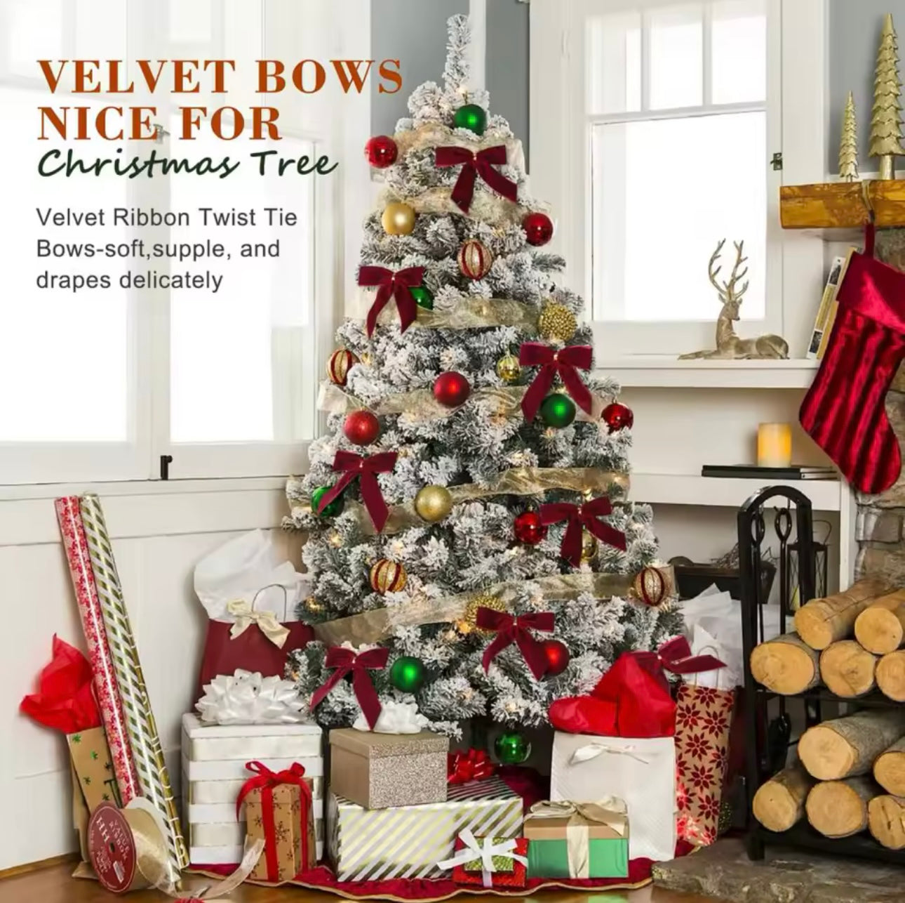 Zenora Velvet Christmas Bowknot Decorations