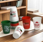 Zenora 12/20PCS Four-Letter Design Plastic Christmas Cups