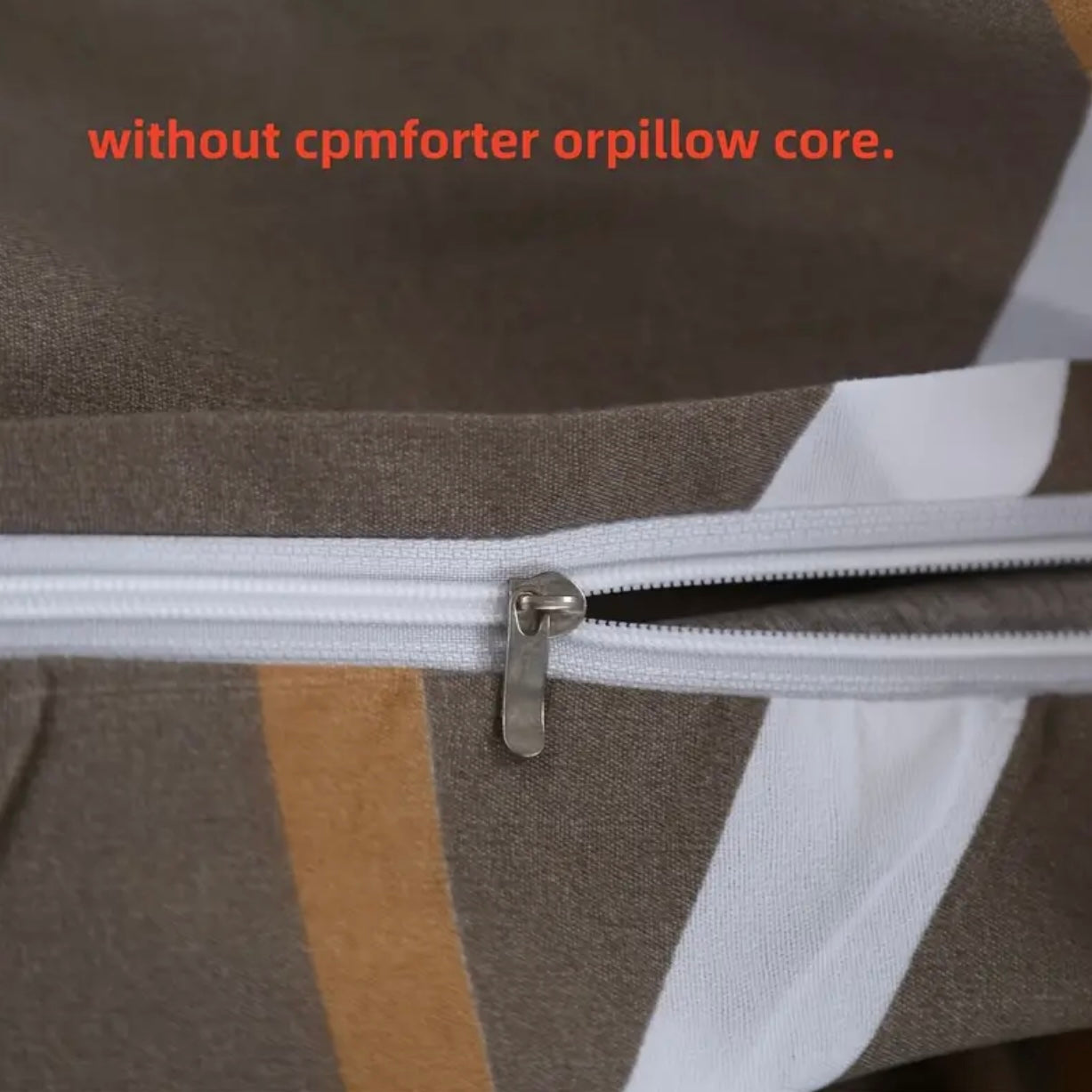 Zenora 3-Piece Brushed Print Striped Polyester Duvet Cover Set