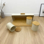 Zenora Bamboo & Iron Flip-Top Storage Box Set