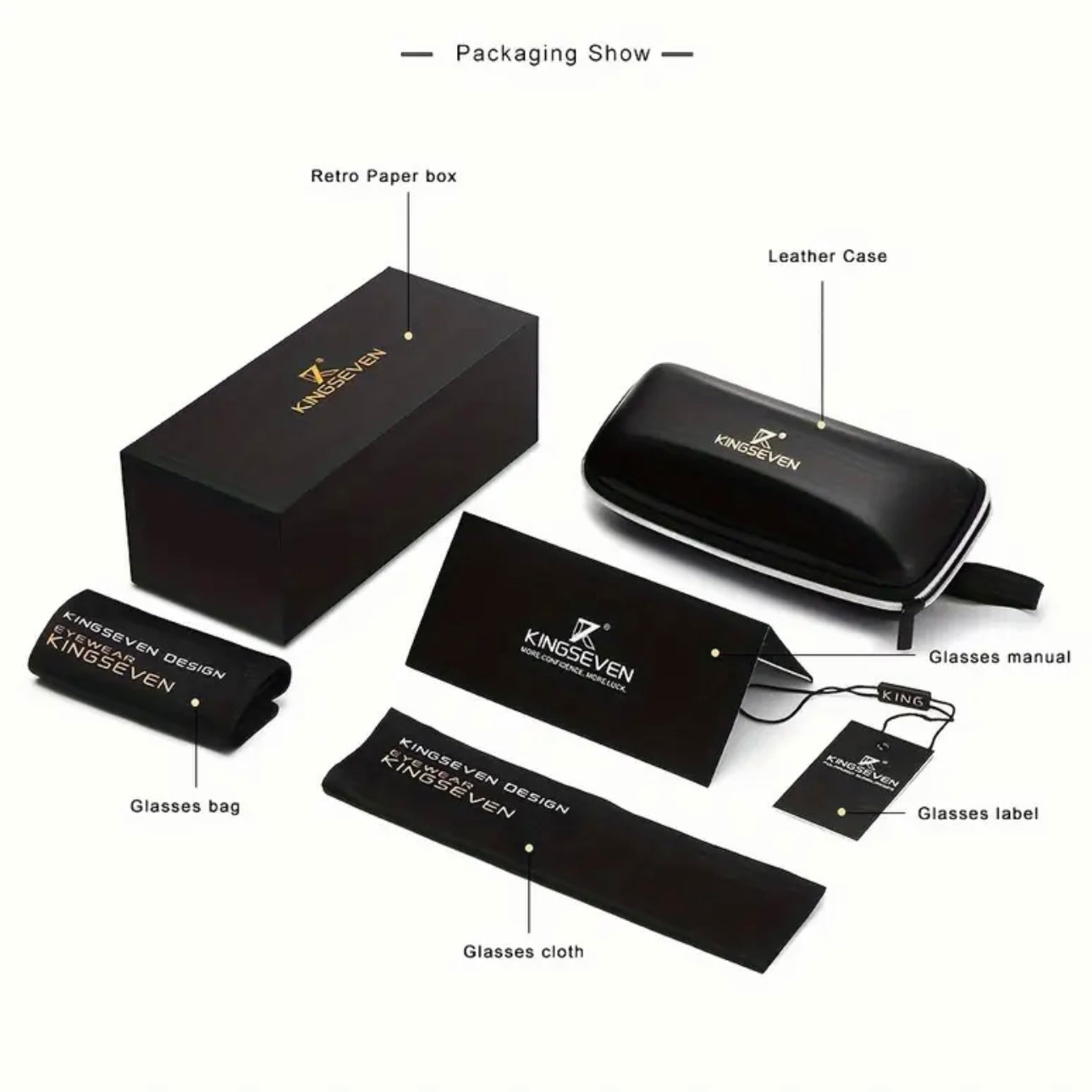 KINGSEVEN Men’s Vintage Polarized Fashion Glasses