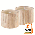 Zenora Set of 2 Boho Rattan Lamp Shades