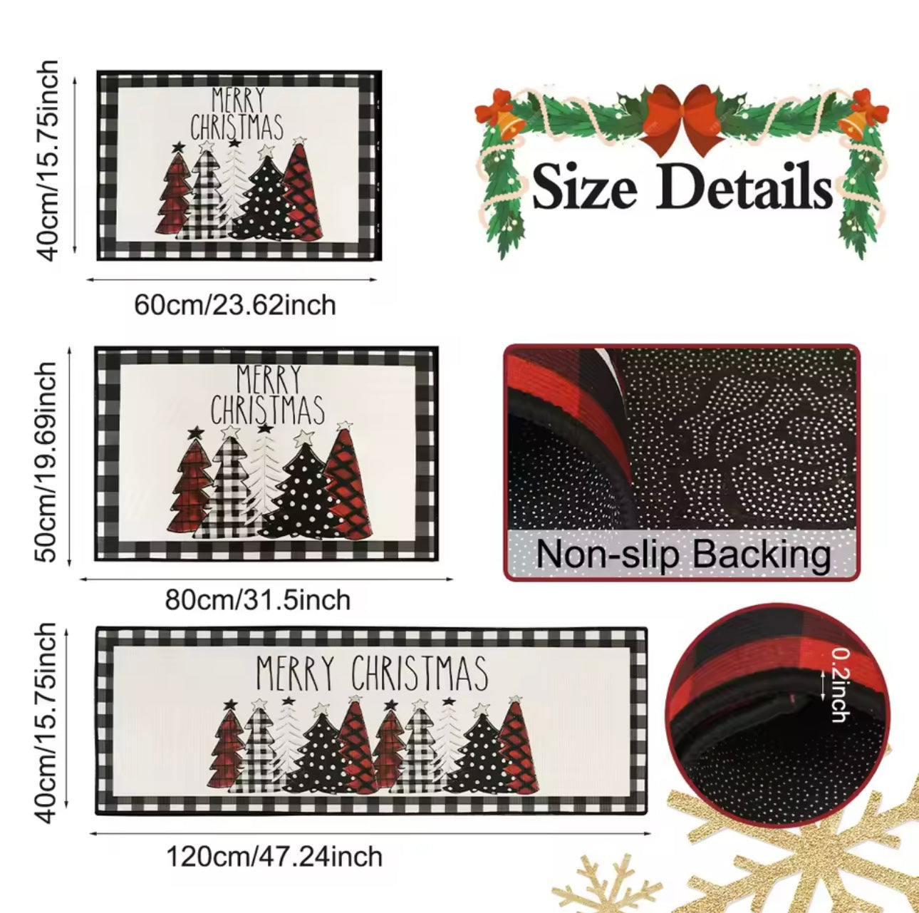 Zenora Cozy Plaid Christmas Tree Floor Mat