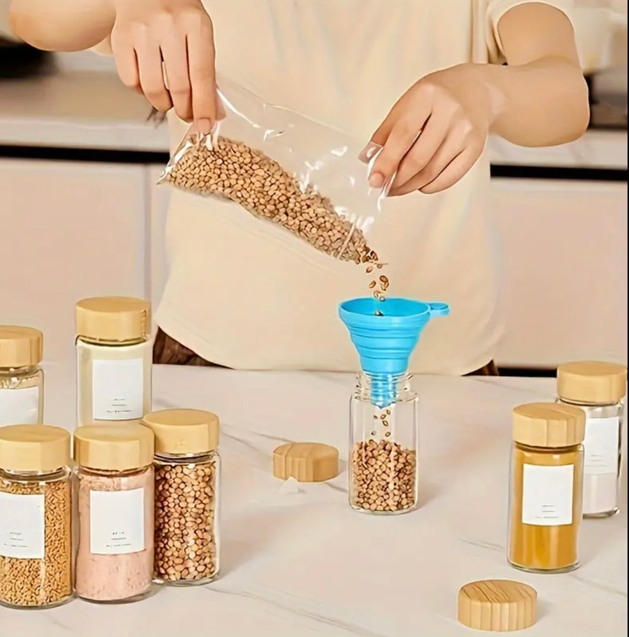 Zenora 12/24pcs Spice Jar Set