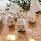 Zenora White Ceramic Christmas Tree Ornaments