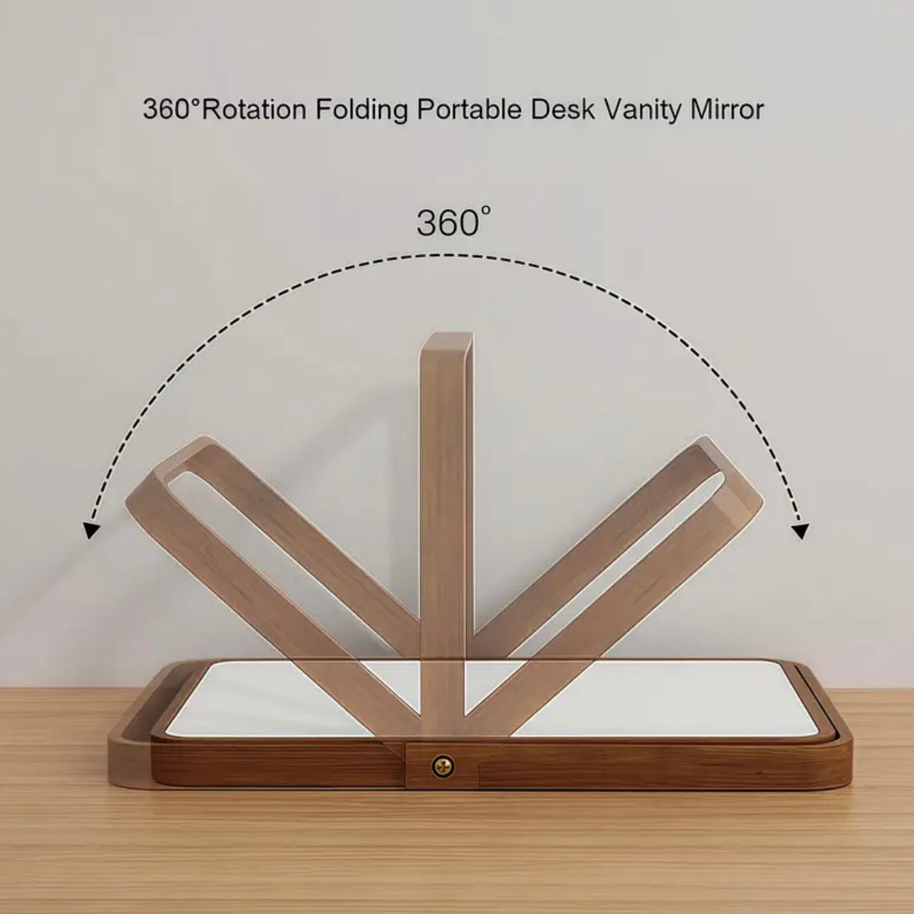 Zenora Natural Bamboo Wood Full-Length Foldable Mirror