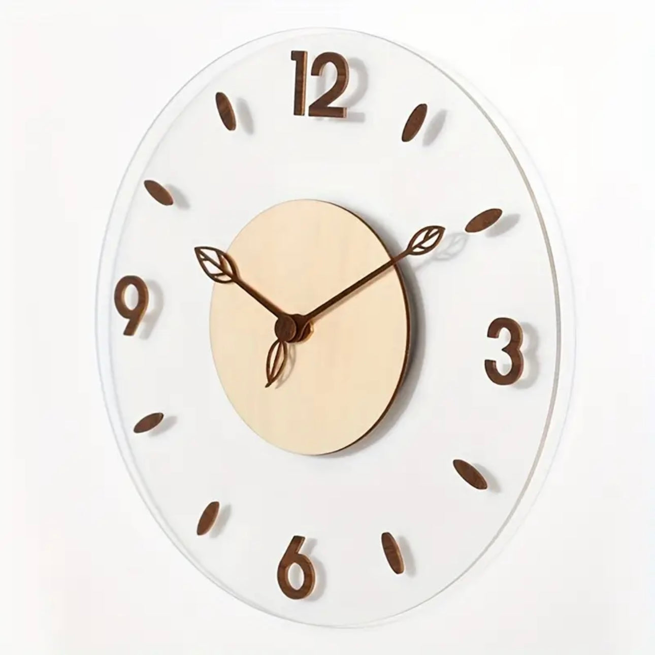 Zenora Glowtick Modern Minimalist Silent Wall Clock