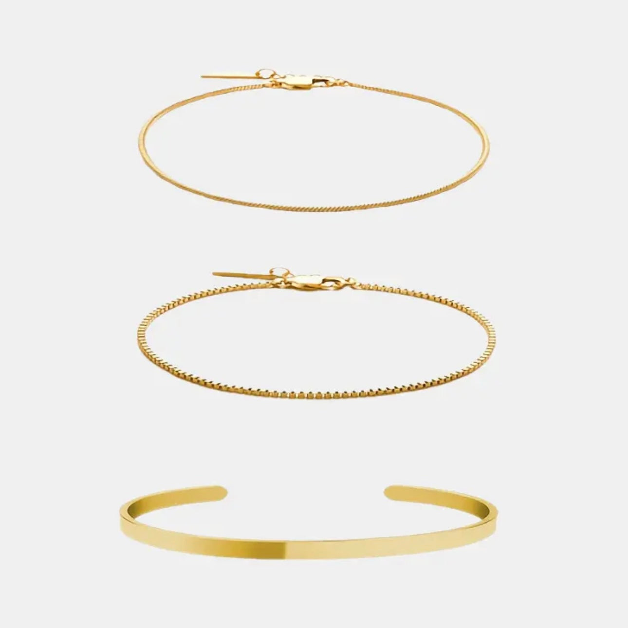 3pcs Fashionable Stacking Bracelet Set