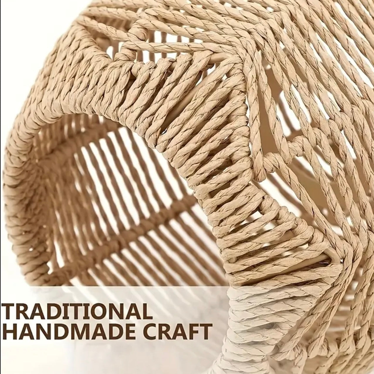 Bohemian Rattan Pendant Light Shade Set (2pcs)