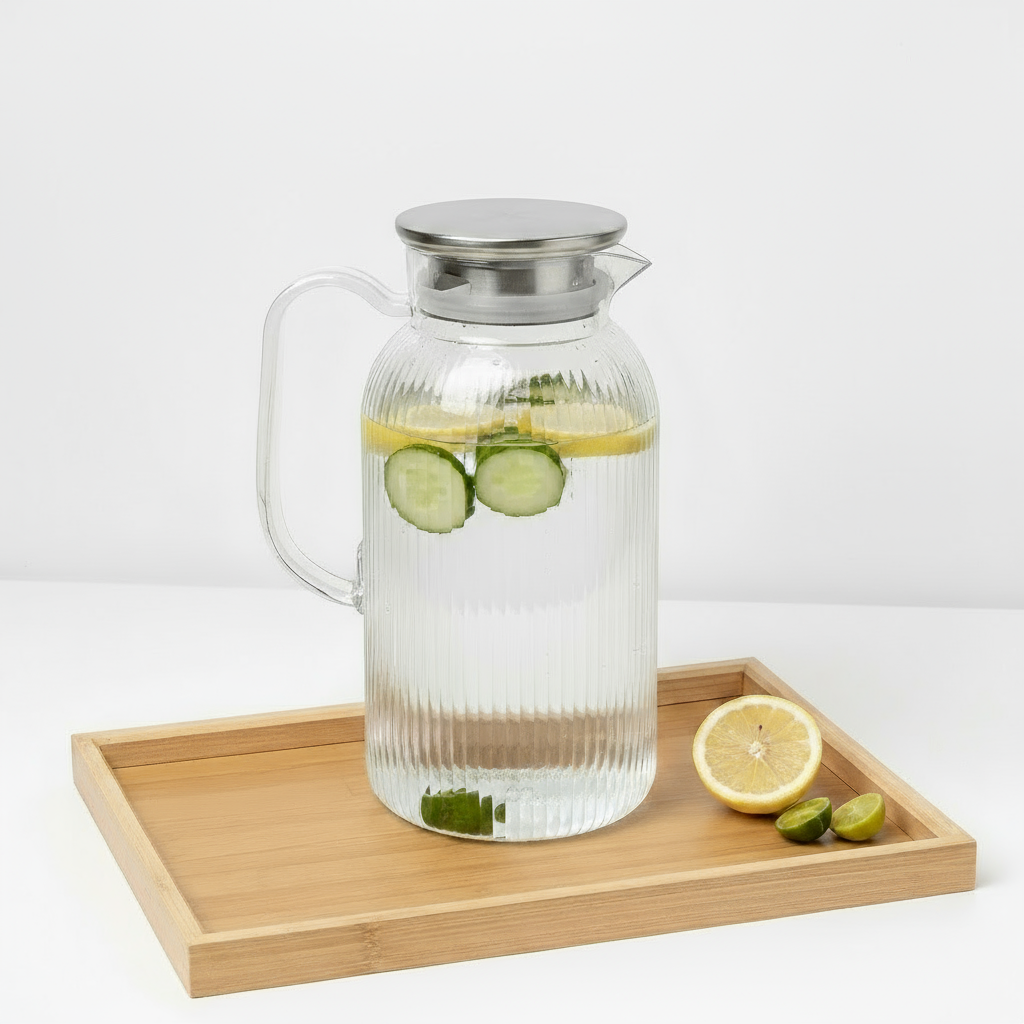 Zenora 2000ml Large Glass-Like Thermal Water Bottle