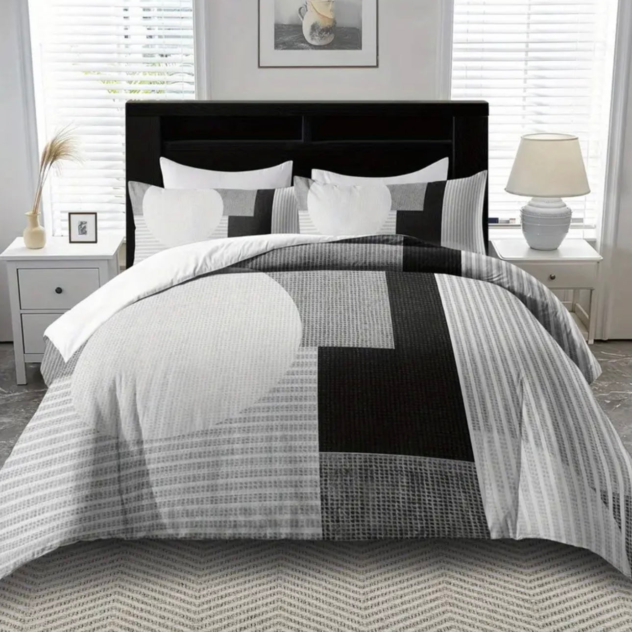 Zenora 2/3-Piece Geometric Quilt Cover Set